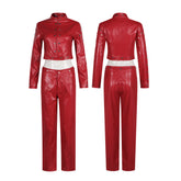 Seven Deadly Sins Ban Cosplay Costume Greed Sin Red Leather Outfit Anime Role Play - Halloweez